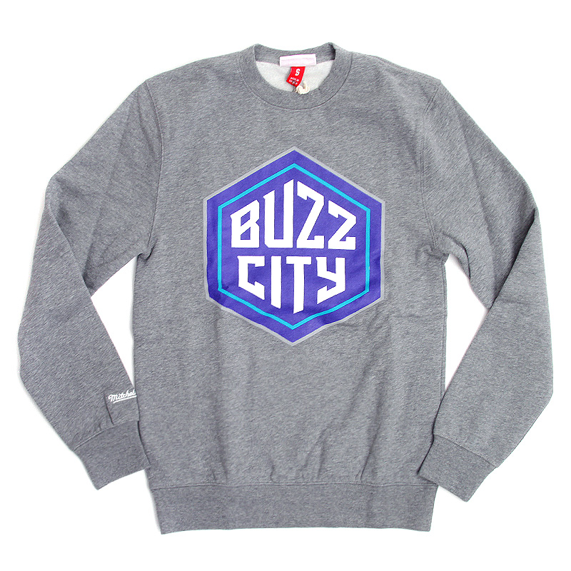   Толстовка Mitchell and Ness Buzz City Buzz City-grey heat - цена, описание, фото 1